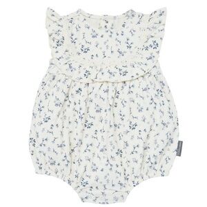 Modern Moments Ruffle Bubble Romper Blue Floral